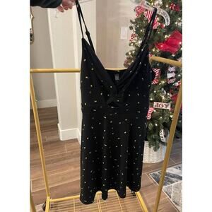 Women’s Black w Small Lemons Dress Size Small Fitted